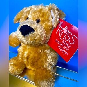RUSS BERRIE NWT LUVVIES PUPPY SUPER SOFT BEANIE PLUSH MAKE SOMEONE HAPPY 2019